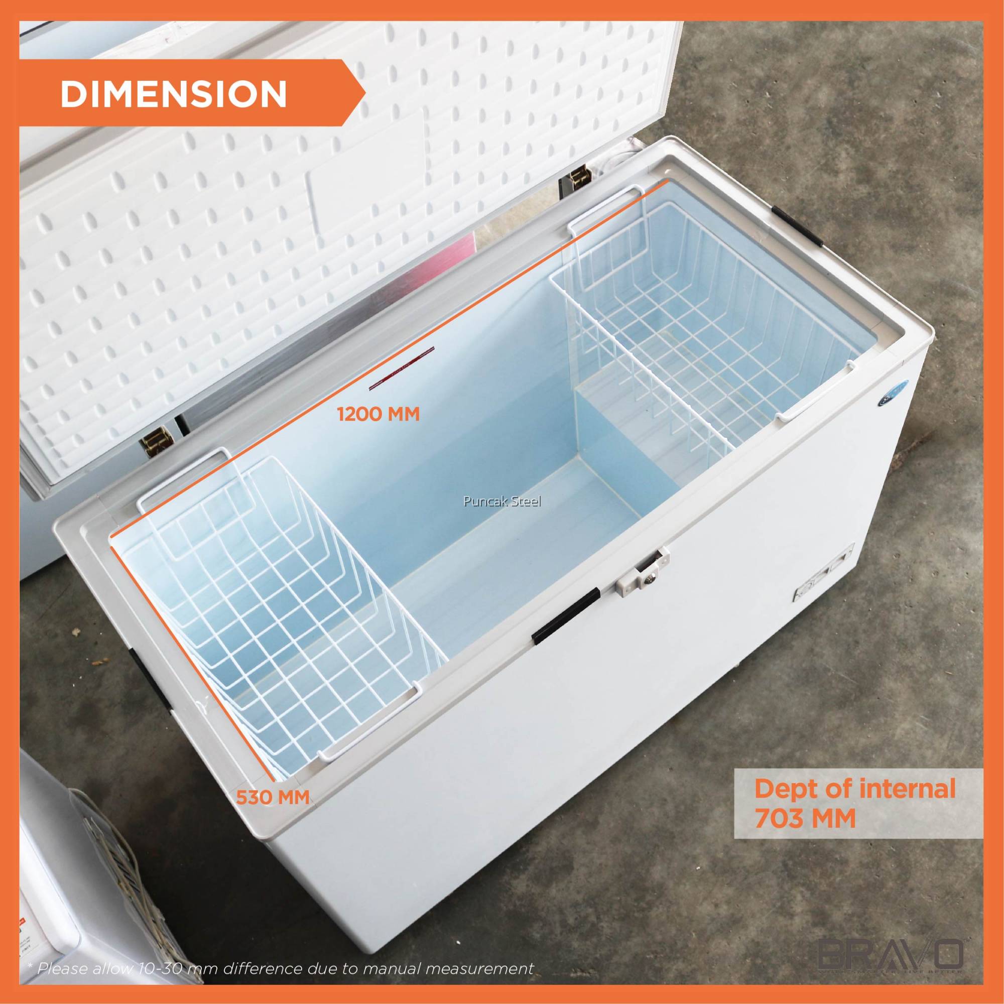 SNOW LY450LD Chest Freezer Top Opening 420 Liter Deep Freezer Peti ...