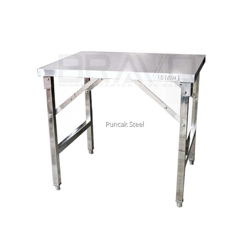  Stainless  Steel Foldable Table Meja  Lipat 